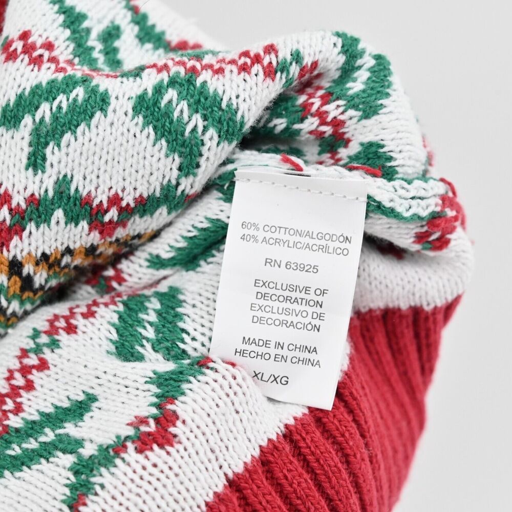 UGLY CHRIATMAS‎ SWEATER Mens Size XL Gingerbread Man Oh Snap Candy Cane Crutch - Picture 8 of 12